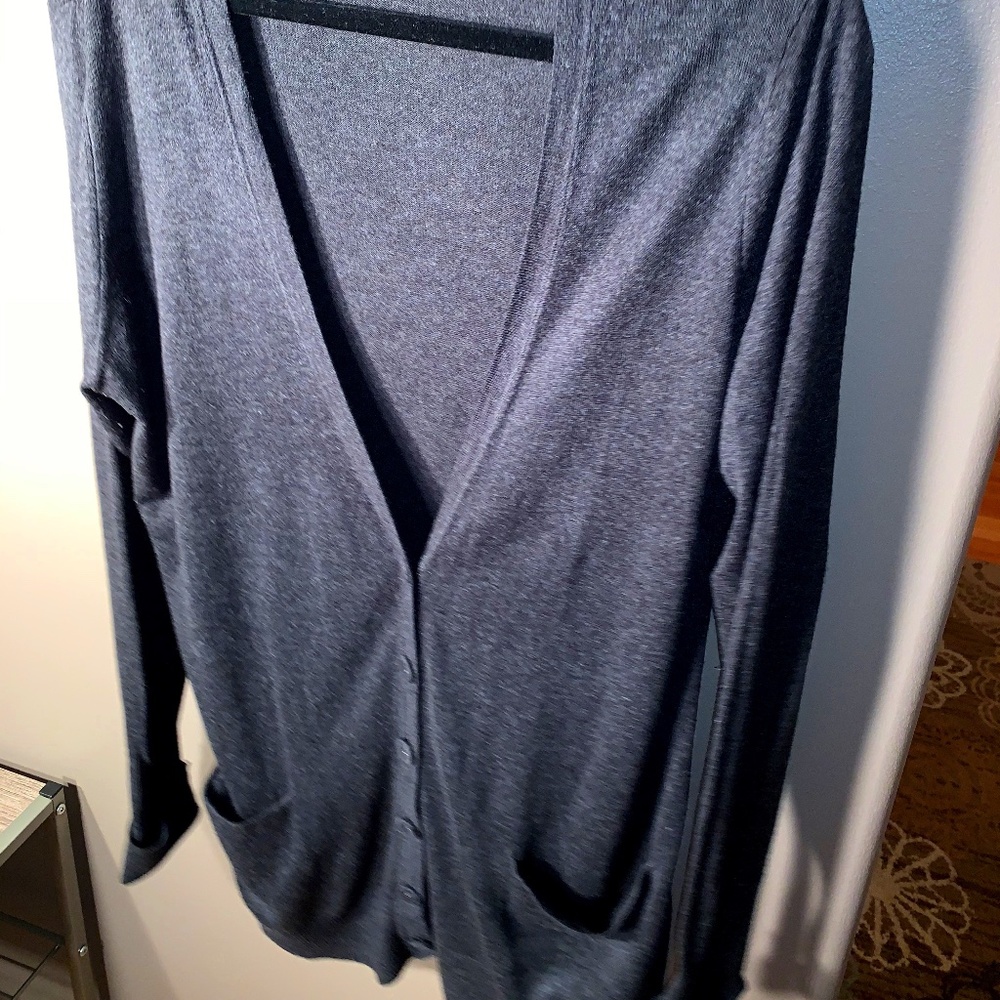 Gray button down cardigan
